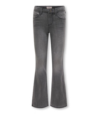 Kids ONLY winter jeansbroek meisjes - grijs - KogRoyal - flared fit