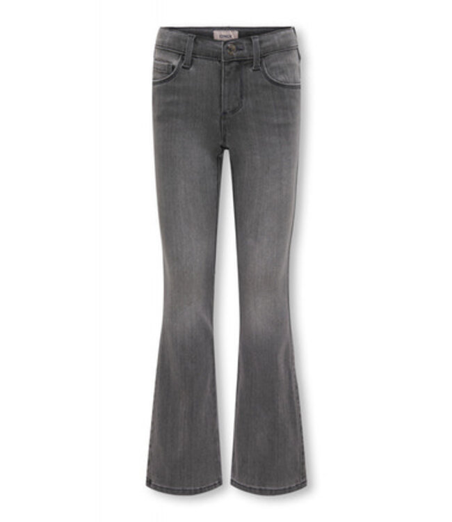 Kids ONLY winter jeansbroek meisjes - grijs - KogRoyal - flared fit