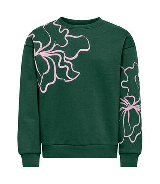 Kids ONLY winter sweater meisjes - groen - KogOdessa - loose fit