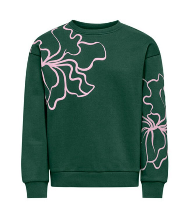 Kids ONLY winter sweater meisjes - groen - KogOdessa - loose fit