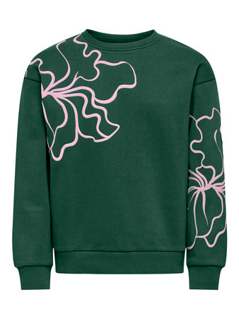 Kids ONLY winter sweater meisjes - groen - KogOdessa - loose fit afbeelding