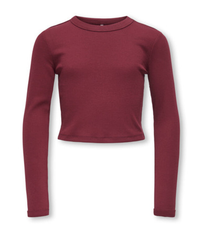Kids ONLY winter top meisjes - rood - KogBina - slim fit, longsleeve