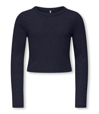 Kids ONLY winter top meisjes - blauw - KogBina - slim fit, longsleeve