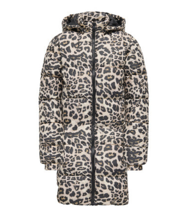 Kids ONLY winter winterjas meisjes - bruin - KogDalia - puffer