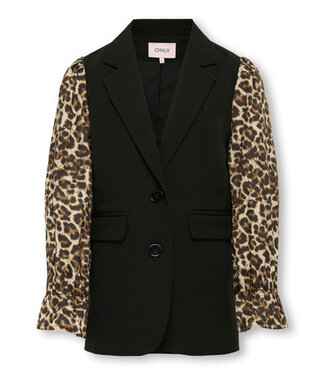 Kids ONLY winter blazer meisjes - zwart - KogKira - oversize fit