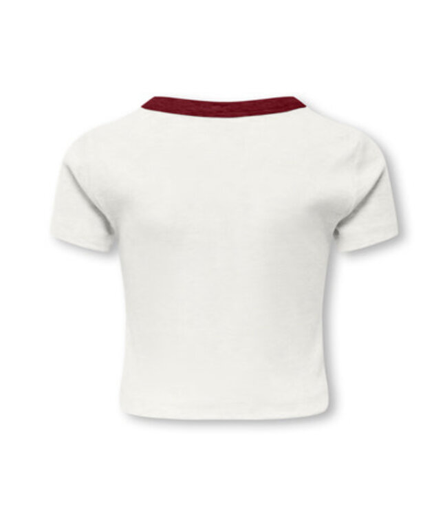 Kids ONLY winter top meisjes - wit - KogVasity - tight fit, korte mouw