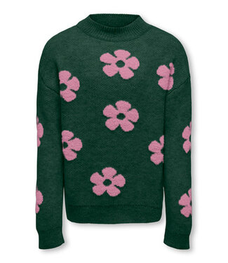 Kids ONLY winter sweater meisjes - groen - KogNaja - regular fit, gebreid