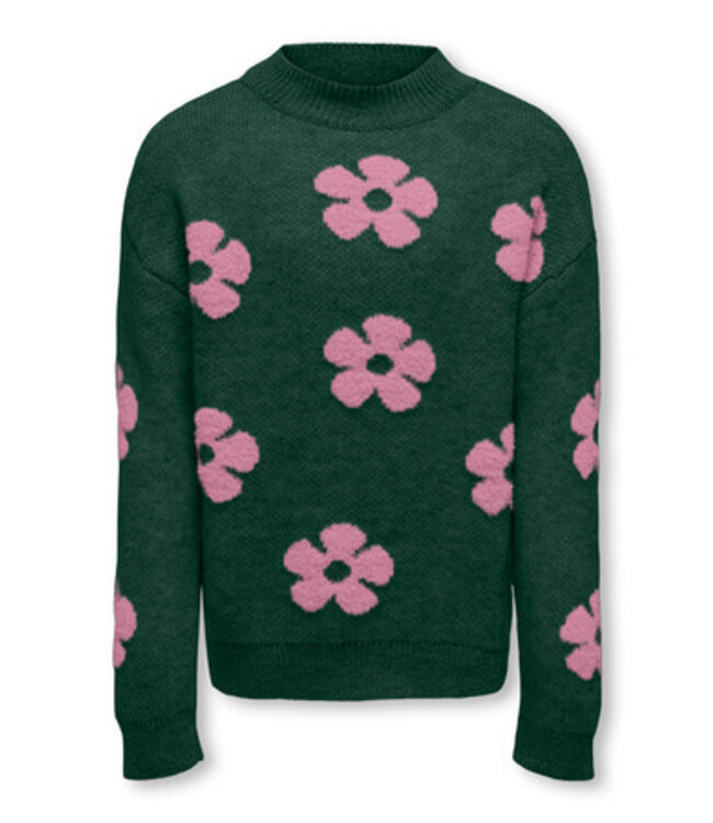 Kids ONLY winter sweater meisjes - groen - KogNaja - regular fit, gebreid