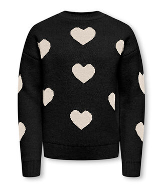 Kids ONLY winter sweater meisjes - zwart - KogNaja - regular fit, gebreid