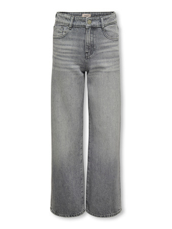 Kids ONLY winter jeansbroek meisjes - grijs - KogCobain - wide leg fit, glitter steentjes afbeelding
