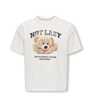 Kids ONLY winter top meisjes - wit - KogBillie - regular fit, korte mouw