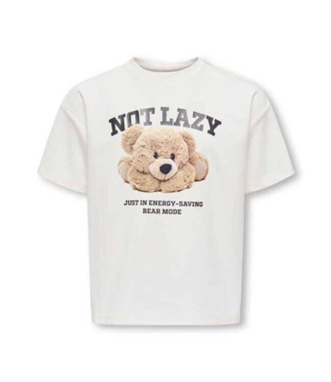 Kids ONLY winter top meisjes - wit - KogBillie - regular fit, korte mouw