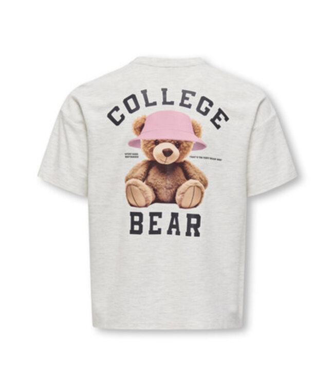 Kids ONLY winter top meisjes - grijs - KogBillie - regular fit, korte mouw