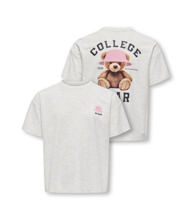 Kids ONLY winter top meisjes - grijs - KogBillie - regular fit, korte mouw