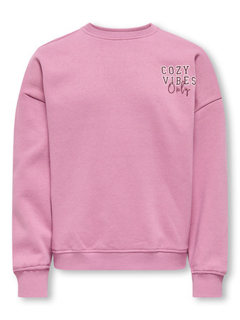 Kids ONLY winter sweater meisjes - roze - KogBila - oversize fit afbeelding