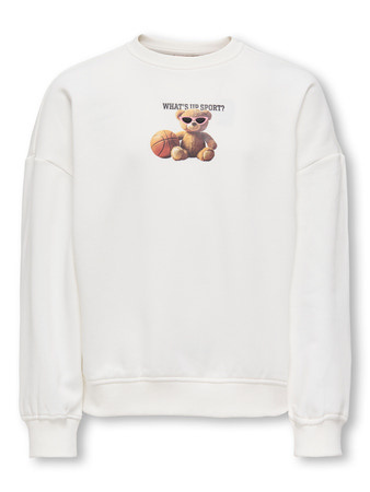 Kids ONLY winter sweater meisjes - wit - KogBila - oversize fit afbeelding