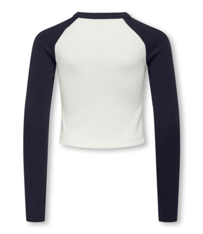 Kids ONLY winter top meisjes - wit - KogBina - slim fit, longsleeve