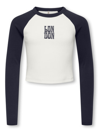 Kids ONLY winter top meisjes - wit - KogBina - slim fit, longsleeve afbeelding