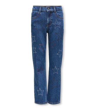 Kids ONLY winter jeansbroek meisjes - blauw - KogCarly - straight fit