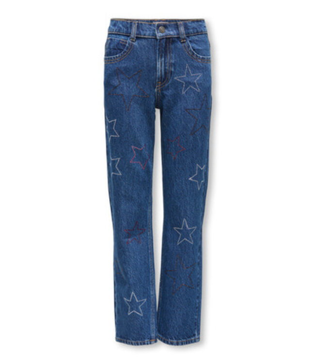 Kids ONLY winter jeansbroek meisjes - blauw - KogCarly - straight fit
