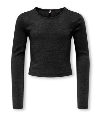 Kids ONLY winter top meisjes - zwart - KogTrinny - tight fit, longsleeve, glitter