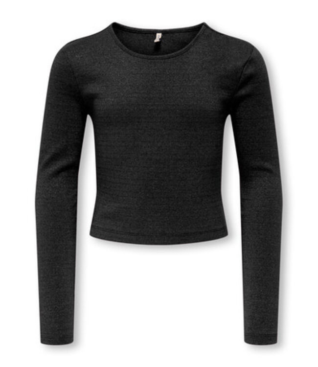 Kids ONLY winter top meisjes - zwart - KogTrinny - tight fit, longsleeve, glitter
