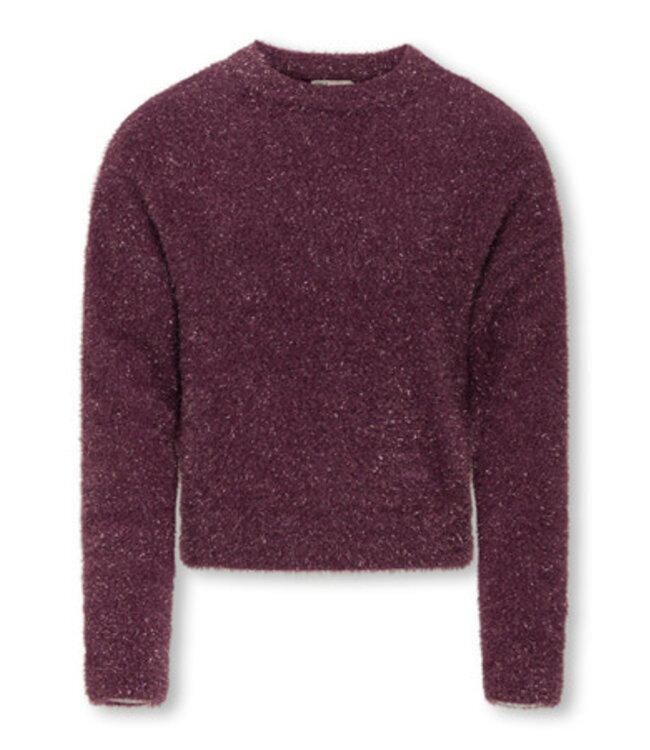 Kids ONLY winter sweater meisjes - paars - KogPiumo - regular fit, glitter