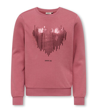 Kids ONLY winter sweater meisjes - paars - KogBelinda - regular fit, glitter