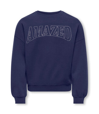 Kids ONLY winter sweater meisjes - blauw - KogKiki - oversize fit