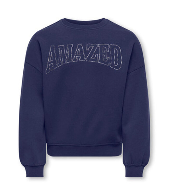 Kids ONLY winter sweater meisjes - blauw - KogKiki - oversize fit