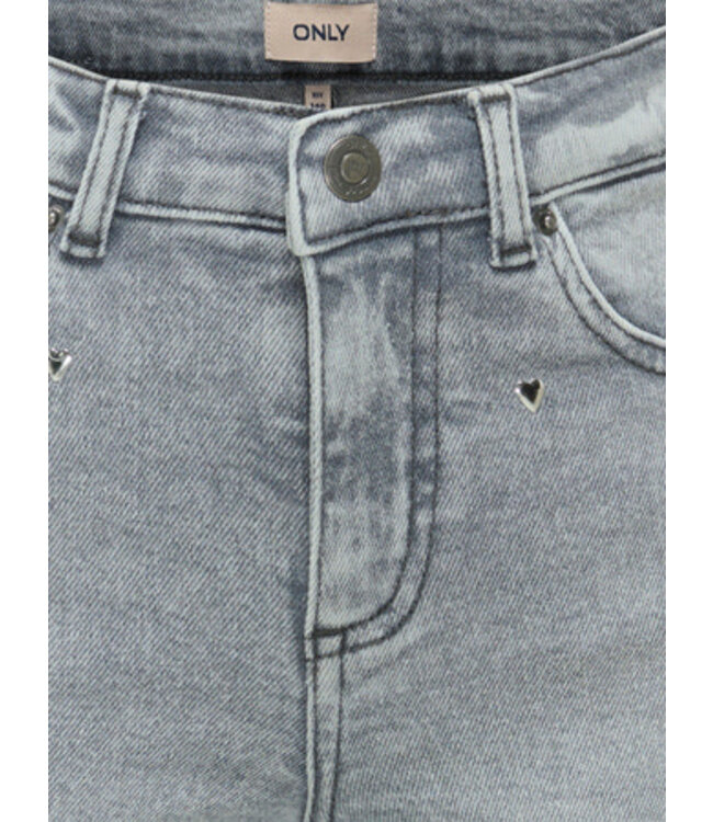 Kids ONLY winter jeansbroek meisjes - grijs - KogJuicy - wide leg fit