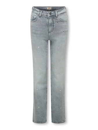 Kids ONLY winter jeansbroek meisjes - grijs - KogJuicy - wide leg fit afbeelding