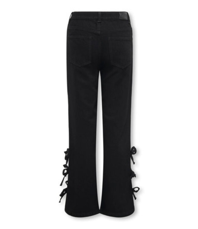 Kids ONLY winter jeansbroek meisjes - zwart - KogHope - wide leg fit