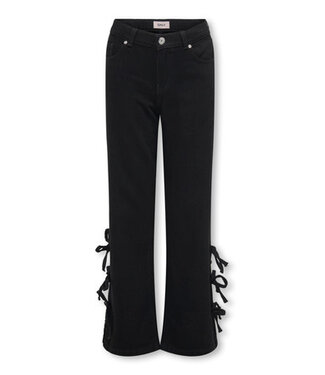 Kids ONLY winter jeansbroek meisjes - zwart - KogHope - wide leg fit