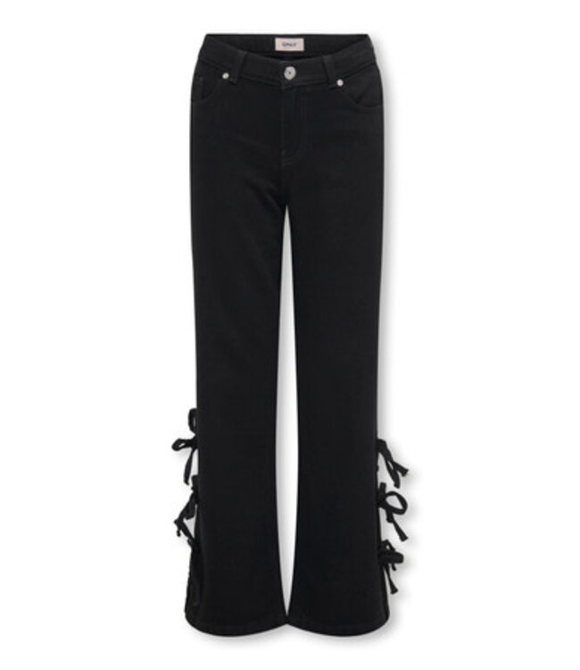 Kids ONLY winter jeansbroek meisjes - zwart - KogHope - wide leg fit