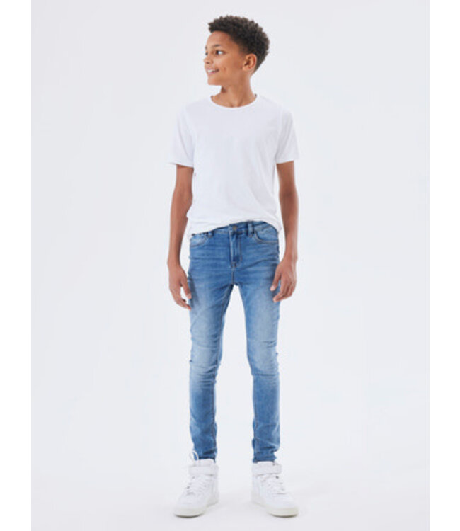 Name it winter jeansbroek jongens - blauw - skinny fit - NkmPete