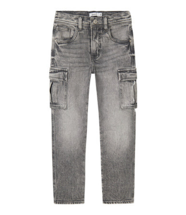 Name it winter cargo jeansbroek jongens - grijs - tapered fit - NkmSilas