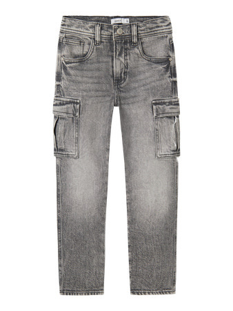 Name it winter cargo jeansbroek jongens - grijs - tapered fit - NkmSilas Name it winter cargo jeansbroek jongens - grijs - tapered fit - NkmSilas