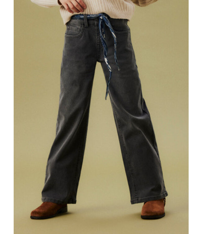 Name it winter jeansbroek meisjes - grijs - wide leg fit - NkfRose