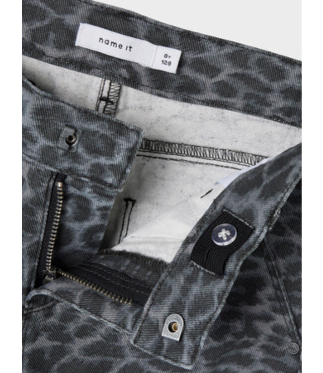 Name it winter broek meisjes - grijs - wide leg fit - NkfRose