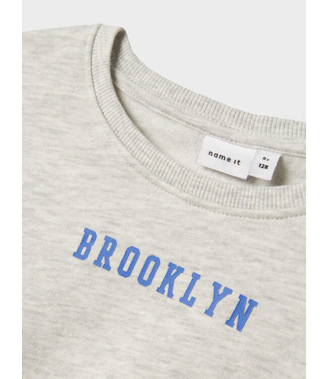 Name it winter sweater meisjes - grijs - relaxed fit - NkfNevea