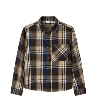 Name it winter t-shirt jongens - bruin - regular fit - NkmNoland