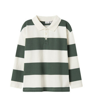 Name it winter polo t-shirt jongens - groen - relaxed fit - NkmNutiva