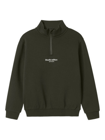 Name it winter sweater jongens - groen - regular fit, zip - NkmBrody afbeelding
