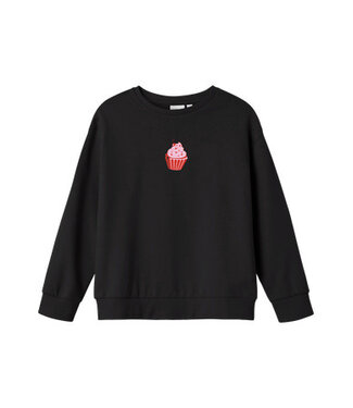 Name it winter sweater meisjes - zwart - relaxed fit - NkfNeatas