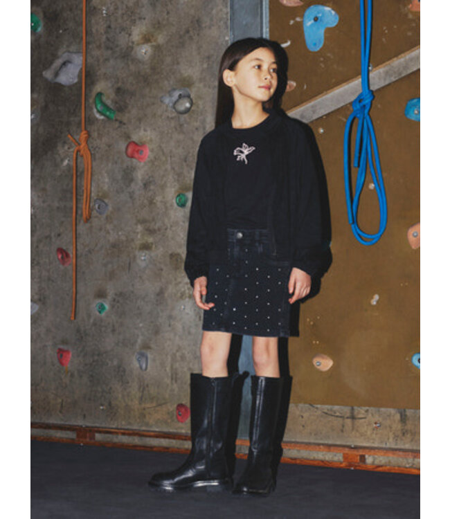Name it winter rok meisjes - zwart - glitter steentjes -NkfNaomi