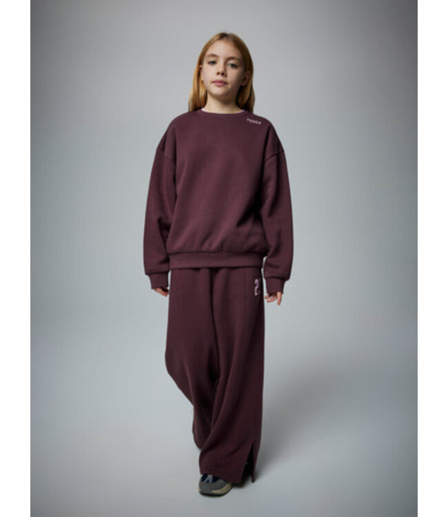 Name it winter sweat broek meisjes - paars - wide leg fit - NkfOdika