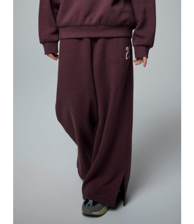 Name it winter sweat broek meisjes - paars - wide leg fit - NkfOdika