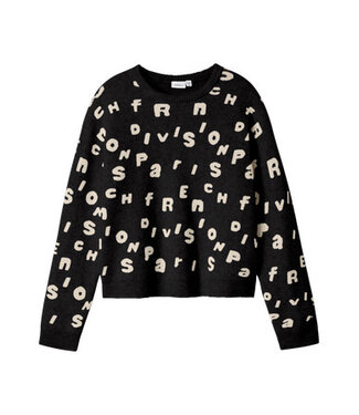 Name it winter sweater meisjes - zwart - regular fit, gebreid - NkfOline
