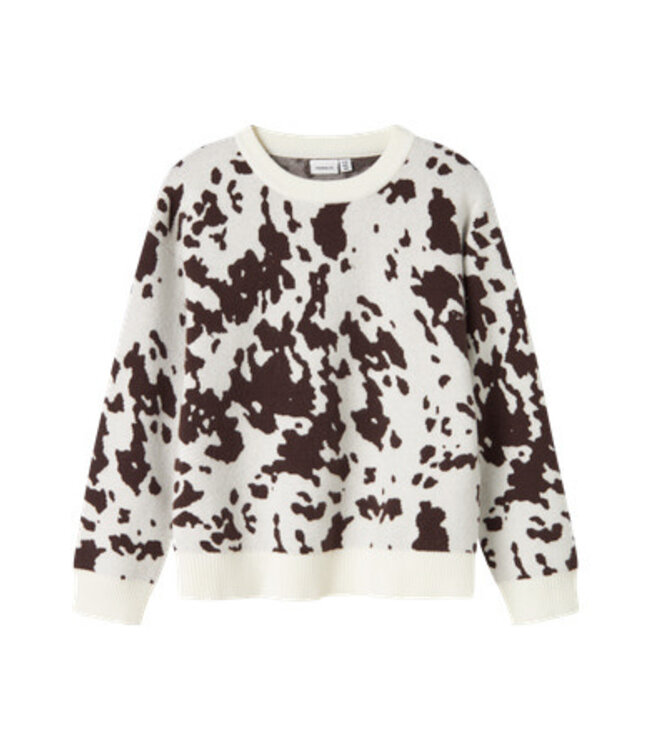 Name it winter sweater meisjes - bruin - oversize fit, gebreid - NkfOrkide
